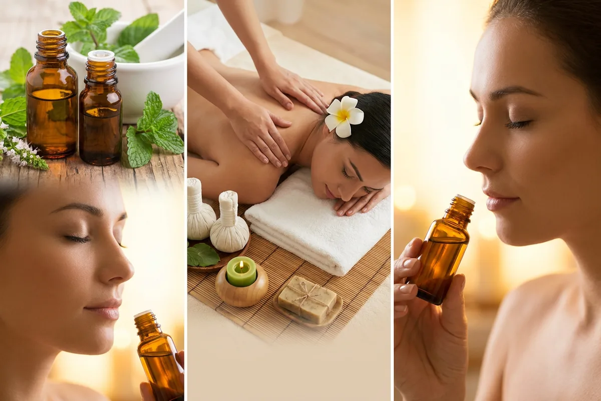 Momento de relajación con aromaterapia para el bienestar emocional